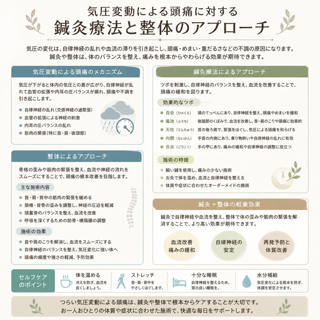 頭痛を和らげる鍼灸法
