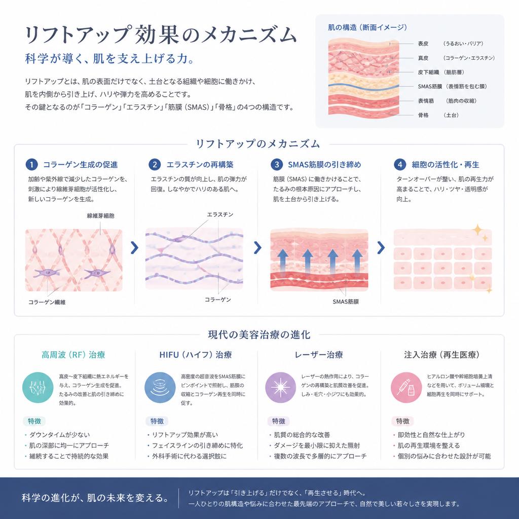 美容、リフトアップの科学