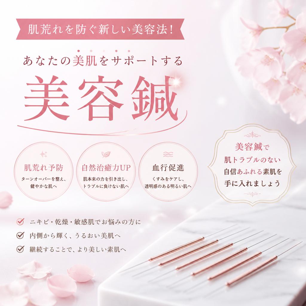 肌荒れを防ぐ新しい美容法！あなたの美肌をサポートする美容鍼