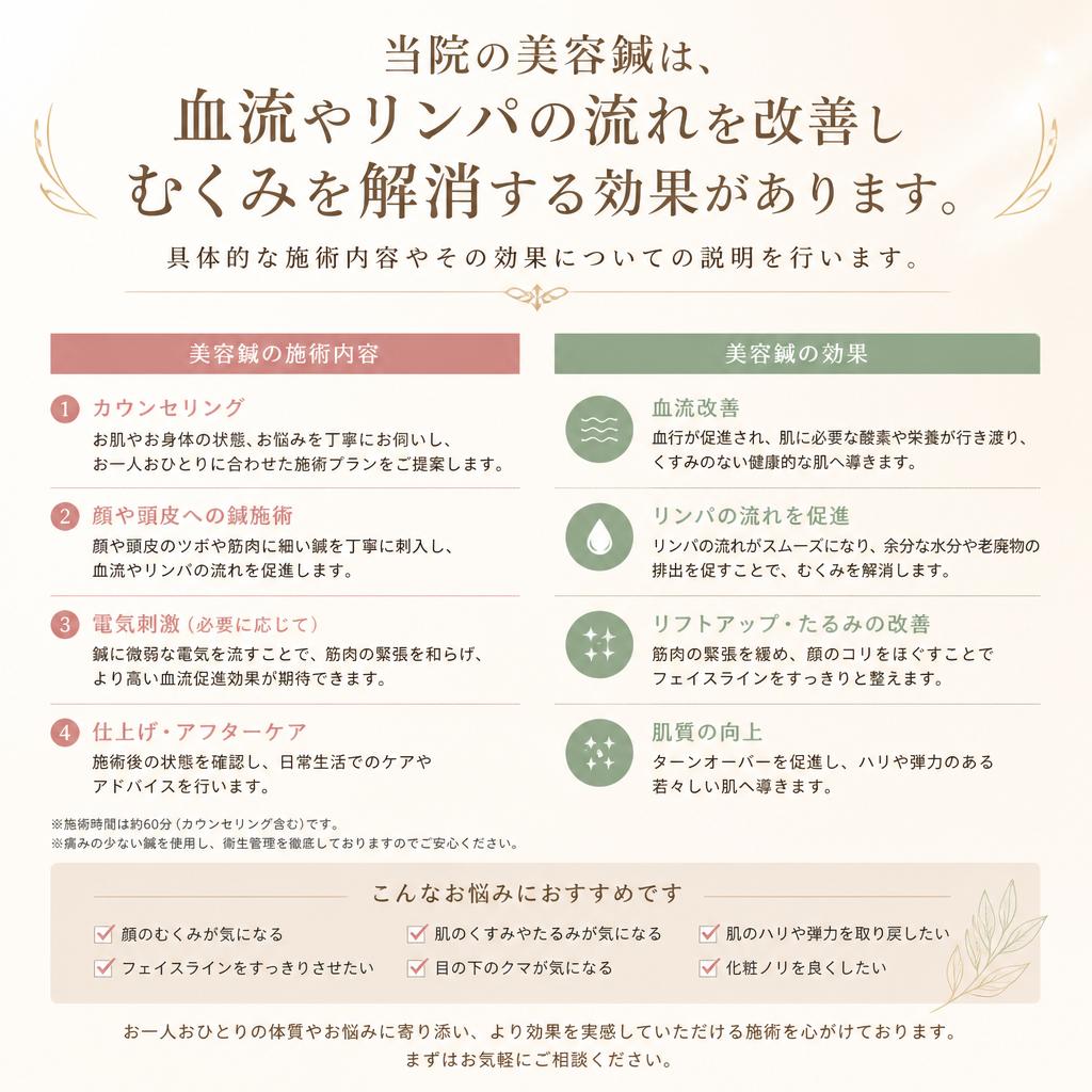 鍼灸によるむくみ改善