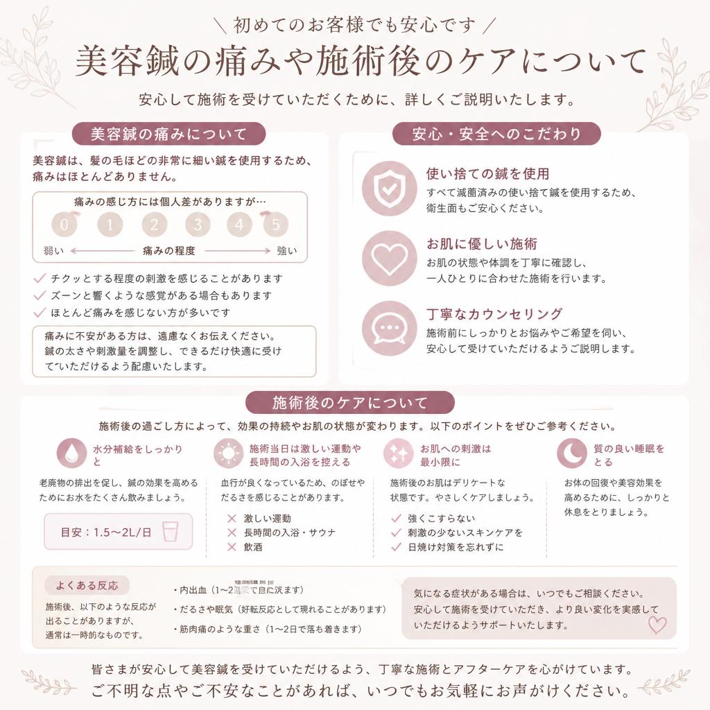 施術を受ける前に知っておくべきこと
